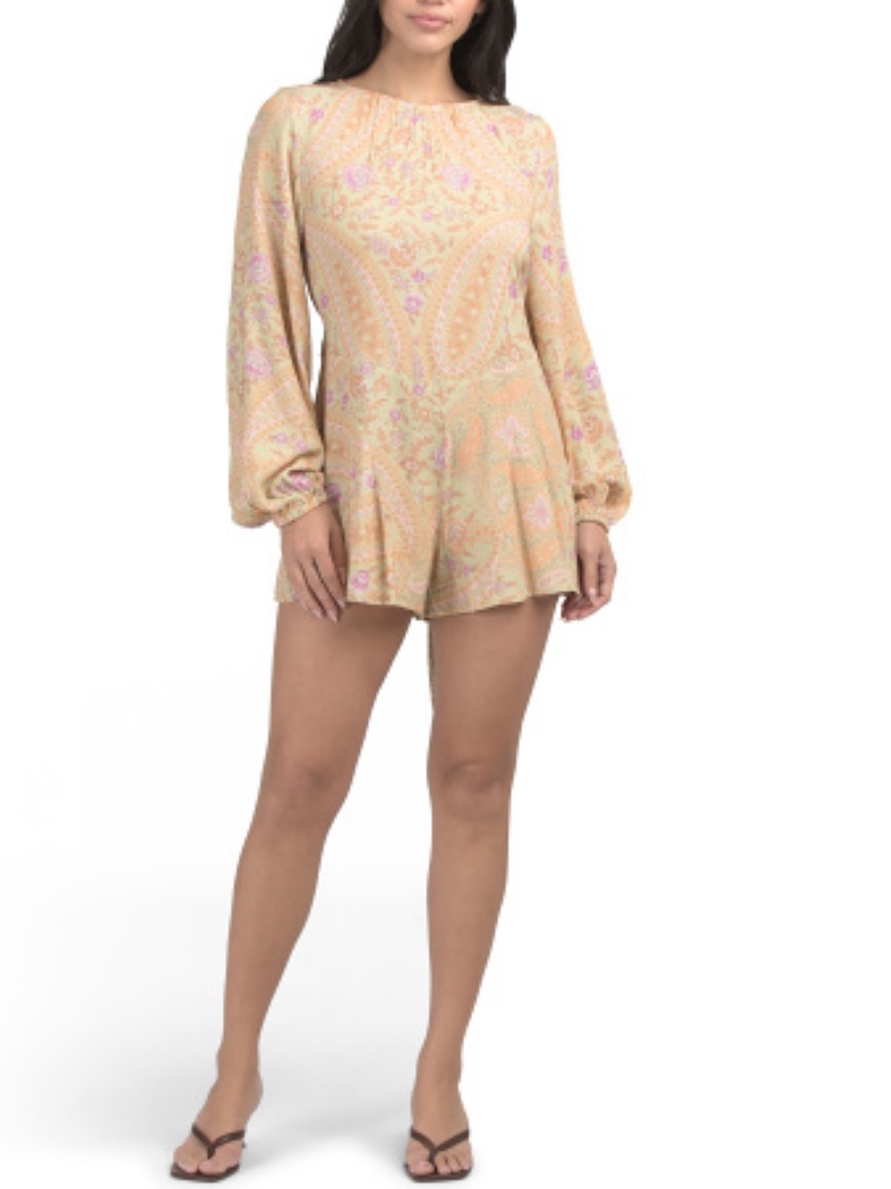 NWT SPELL Belladonna Paisley Romper in Soft Yellow Size S